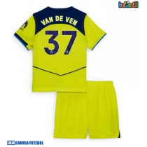 Camisa de Futebol Tottenham Hotspur Micky van de Ven #37 Equipamento Alternativo Infantil 2025-26 Manga Curta (+ Calças curtas)